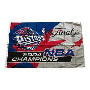 2004 NBA Champion Detroit Pistons Banner Flag